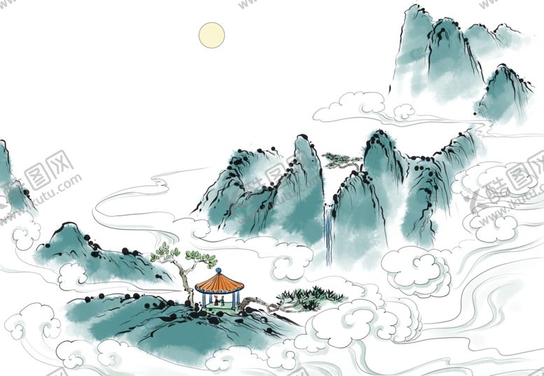 编号：70987201162243004773【酷图网】源文件下载-水墨高山