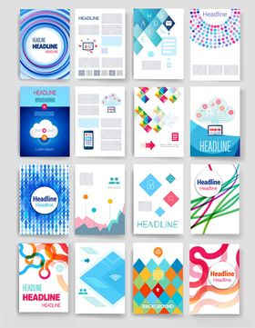 多彩创意几何图案设计素材