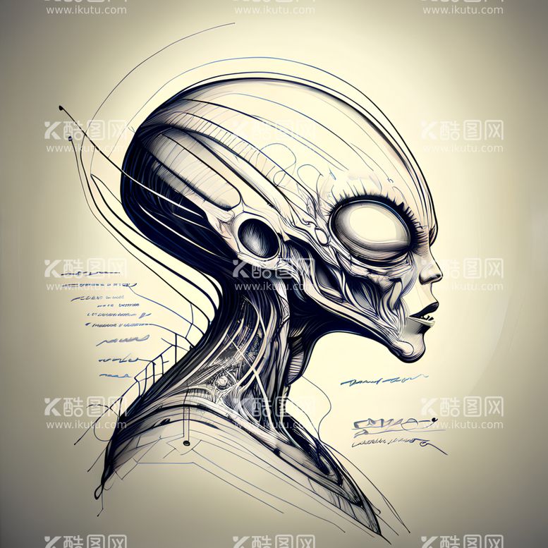 编号：52450112300031108526【酷图网】源文件下载-外星人设计手稿