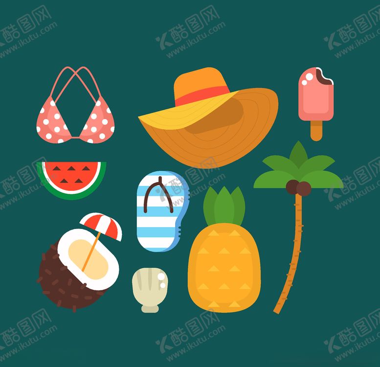 编号：39472906260526441568【酷图网】源文件下载-夏日元素