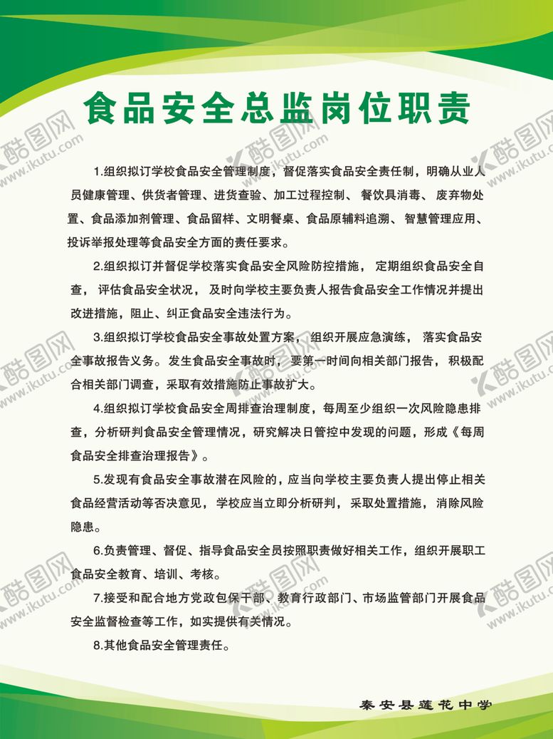 编号：60691601181609598982【酷图网】源文件下载-食品安全总监岗位职责