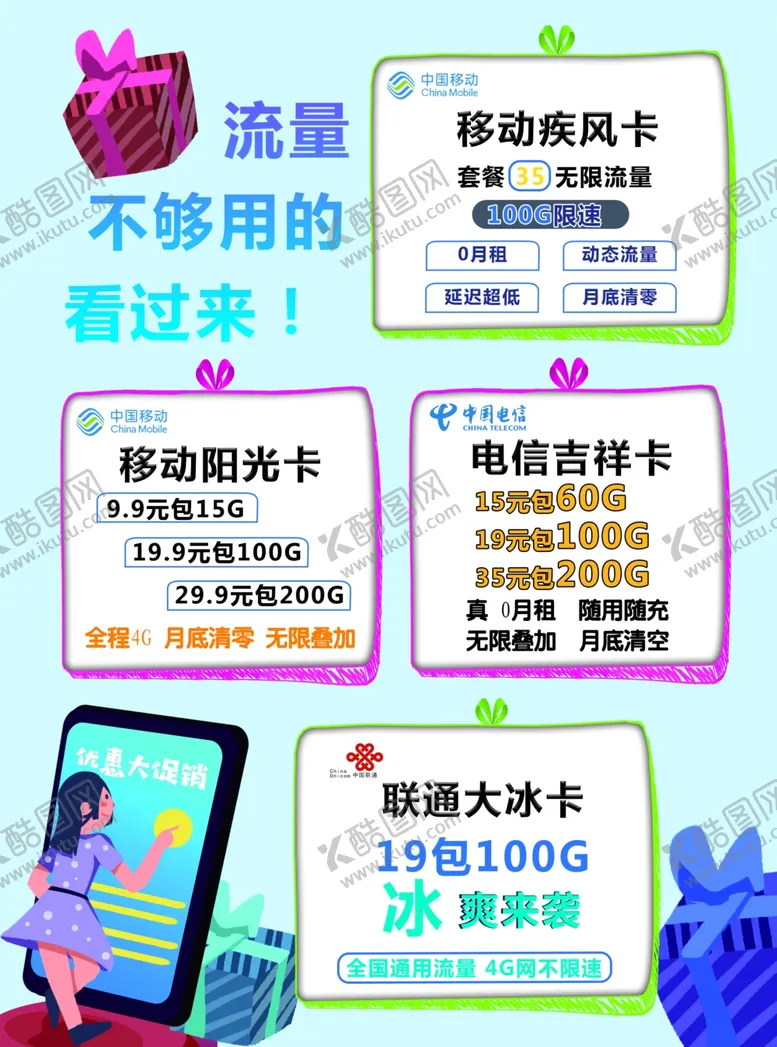 编号：14321506270305031277【酷图网】源文件下载-流量卡宣传单页