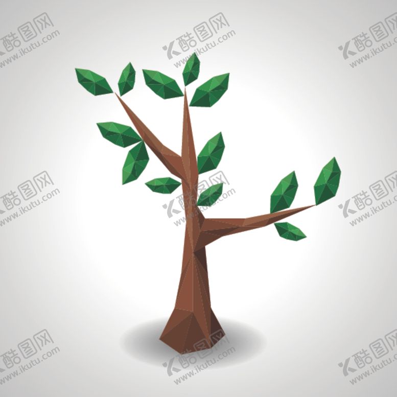 编号：96900510080250011923【酷图网】源文件下载-lowpoly小树