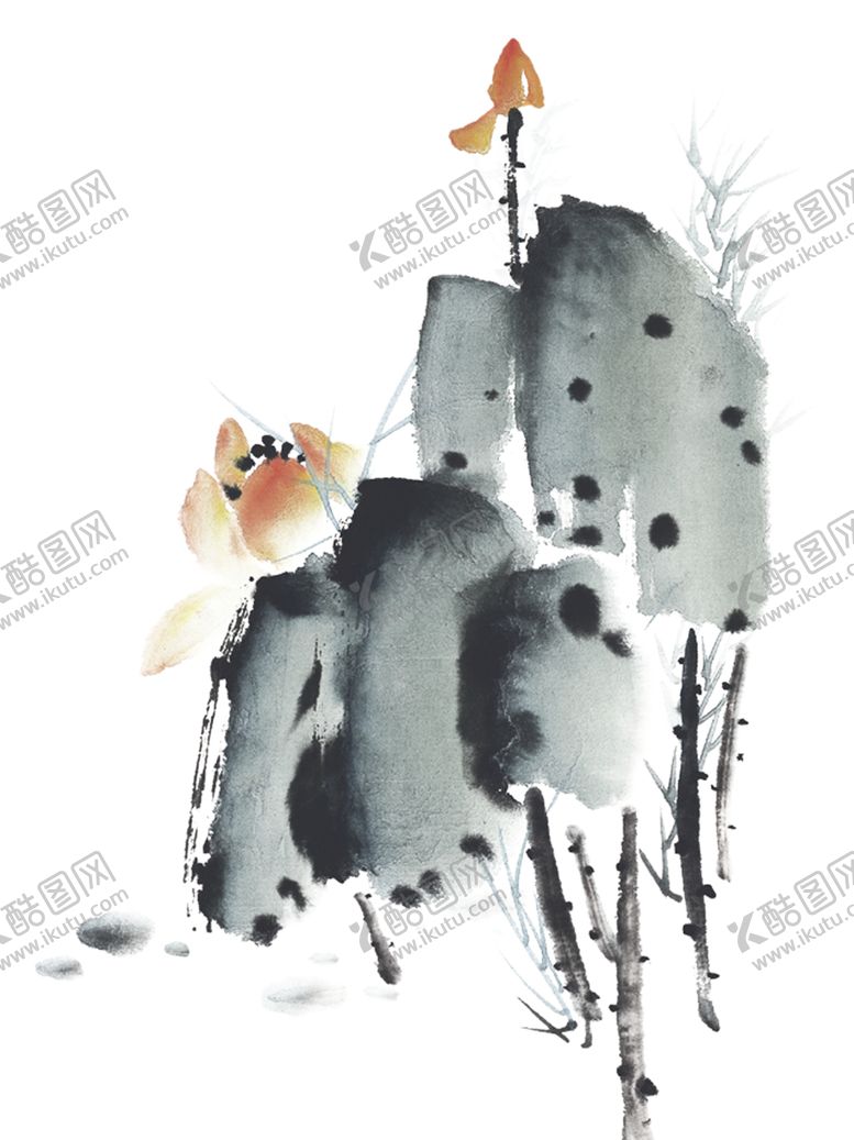 编号：49514109200008043829【酷图网】源文件下载-水墨菊花