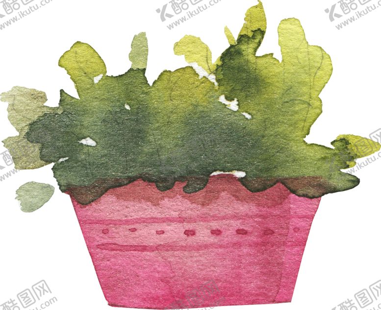 编号：50032010300424231939【酷图网】源文件下载-手绘盆栽植物