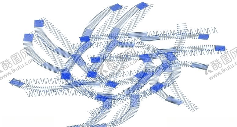 编号：88808009160134311055【酷图网】源文件下载-兰色螺旋弹簧素材