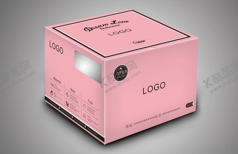 编号：26098009111828214816【酷图网】源文件下载-粉色蛋糕盒时尚PINK