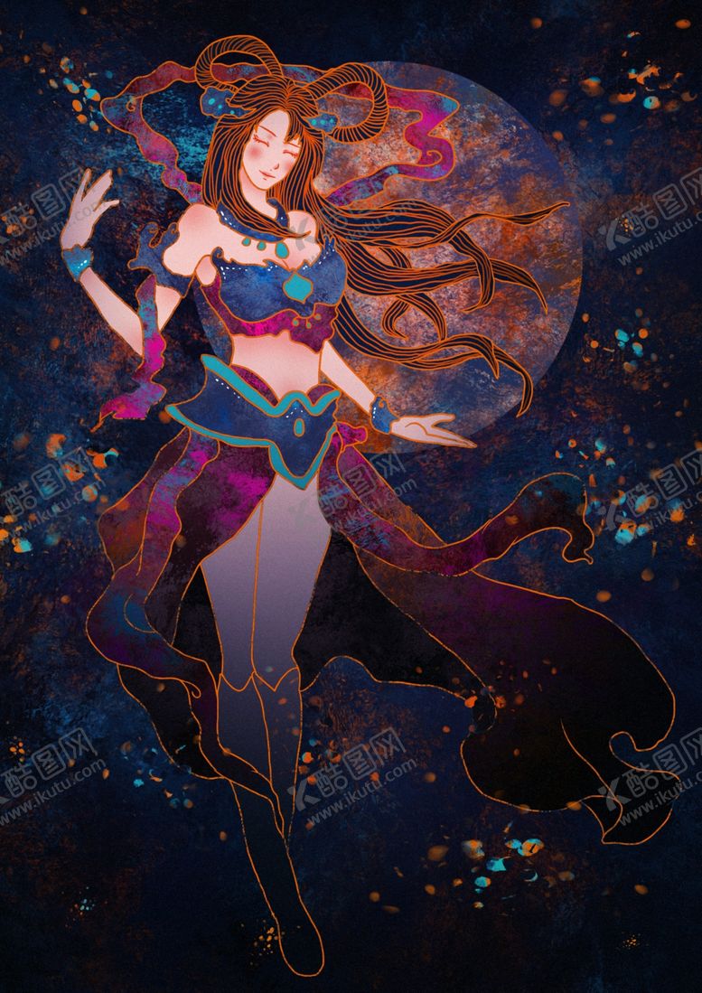 编号：52448105010102053985【酷图网】源文件下载-敦煌飞天插画