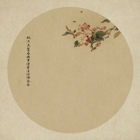 中国风水墨山水怀旧工笔梅花