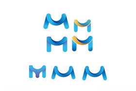 字母设计M标志logo