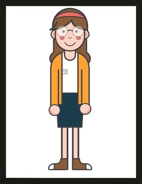 手绘女孩女人