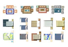 室内家具平面彩图