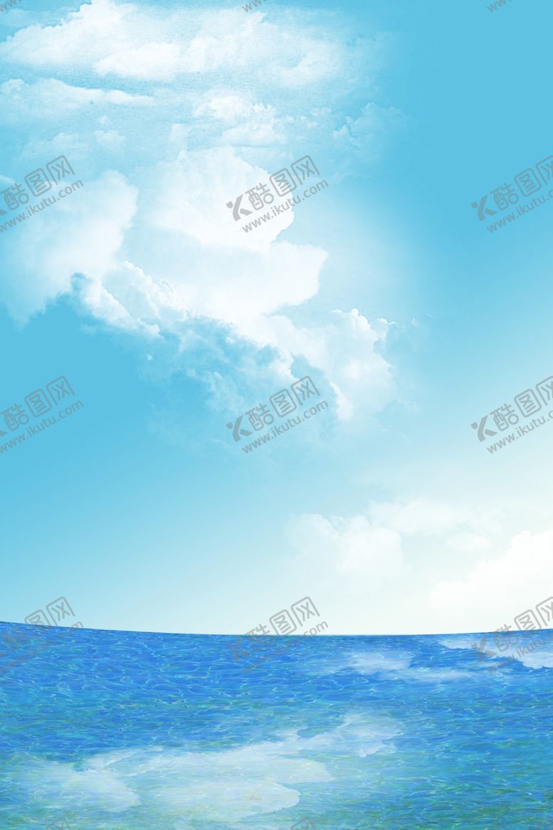 编号：56708706270723316518【酷图网】源文件下载-蓝色天空大海素材背景