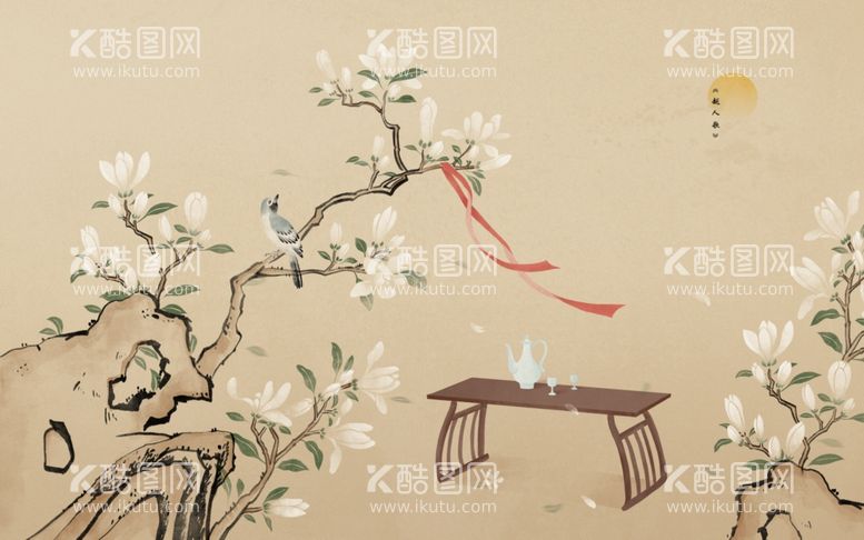 编号：58223711300656208131【酷图网】源文件下载-花卉工笔画