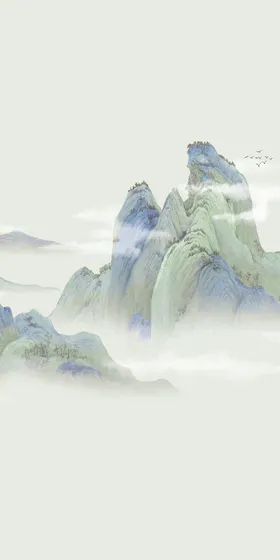 山水新中式新中式墨画大幅画