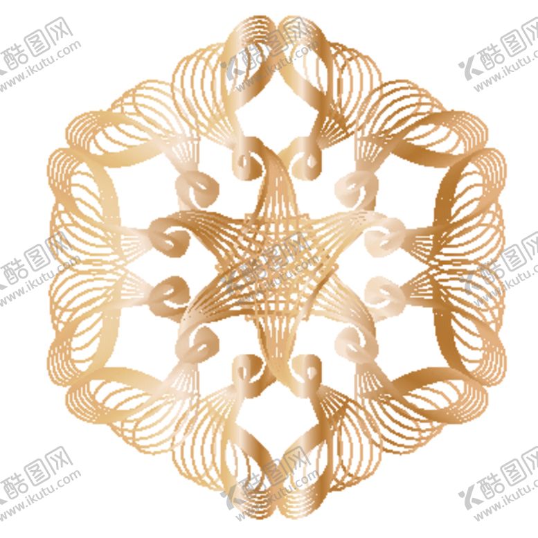 编号：93842209301854591508【酷图网】源文件下载-创意金色花纹图案设计