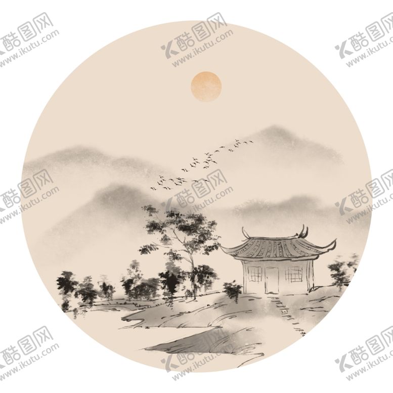 编号：78401707070030014813【酷图网】源文件下载-水墨山水
