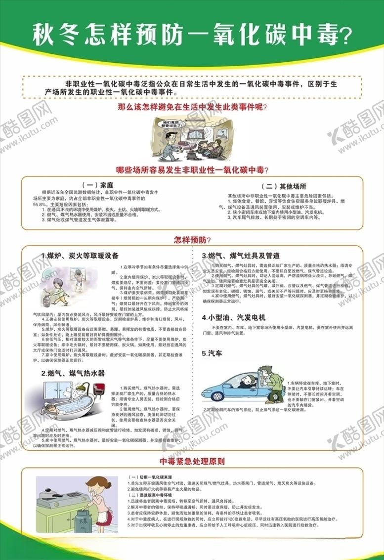 编号：35048103261501482169【酷图网】源文件下载-预防一氧化碳中毒