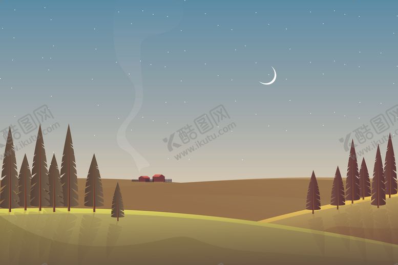 编号：30172209121442062549【酷图网】源文件下载-自然风光插画