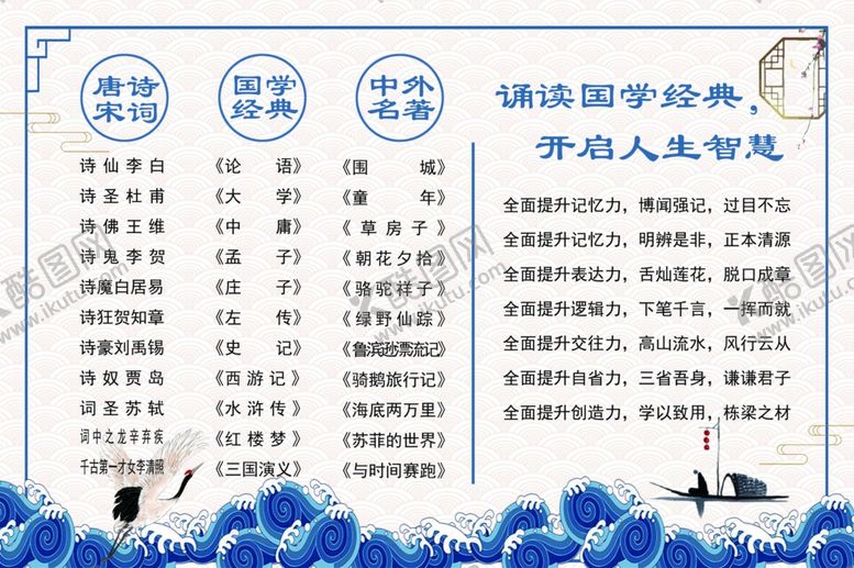 编号：61809704191852142110【酷图网】源文件下载-国学堂展板图片