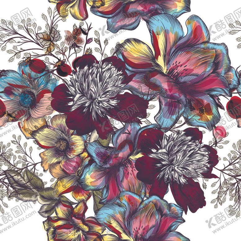 编号：80418705050230061541【酷图网】源文件下载-矢量鲜花花卉