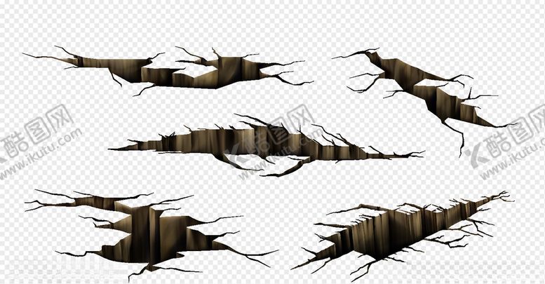 编号：15445210091418521861【酷图网】源文件下载-地裂效果矢量素材