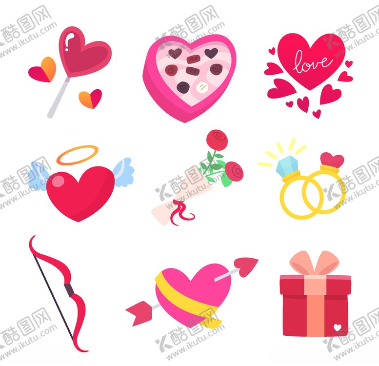 编号：36925609281745069316【酷图网】源文件下载-浪漫情人节元素