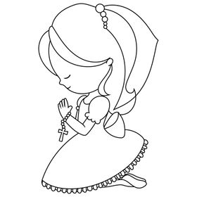 女孩漫画幼儿园儿童喜欢的画涂色画