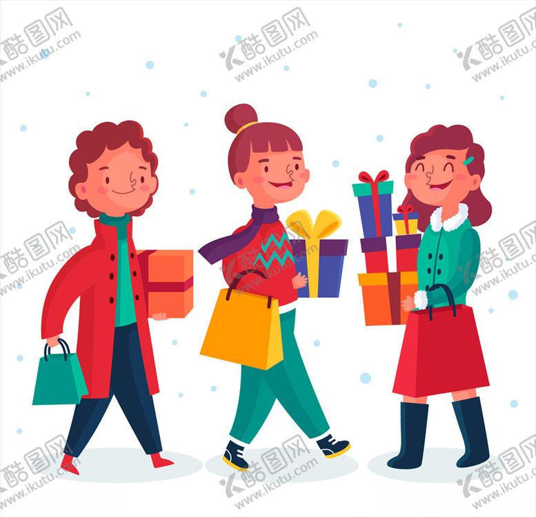 编号：53060410102002501260【酷图网】源文件下载-买礼物的人物