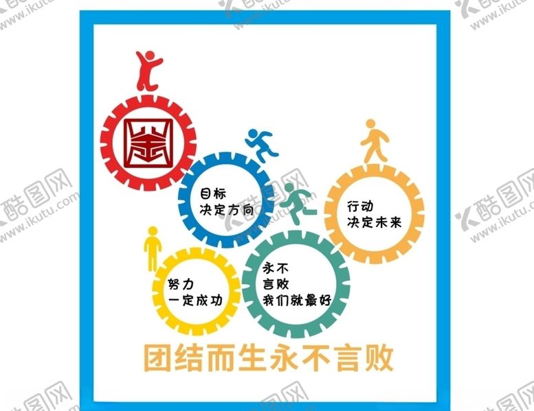 编号：59782307070028035970【酷图网】源文件下载-圆形齿轮励志文化墙