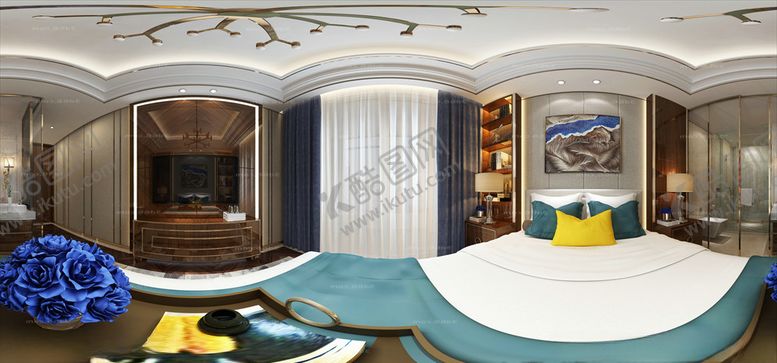 编号：81840010161551038259【酷图网】源文件下载-新中式卧室