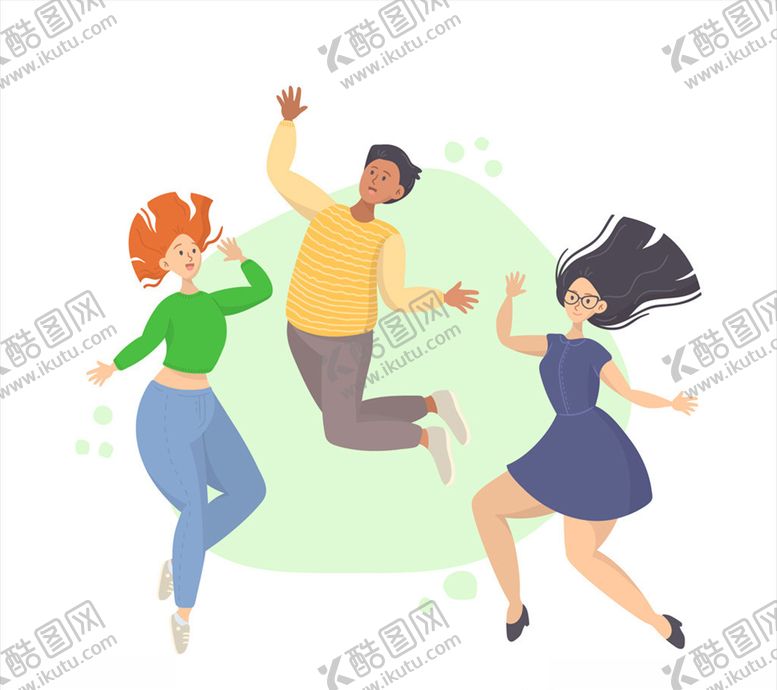 编号：14578606150022499636【酷图网】源文件下载-创意跳跃人物