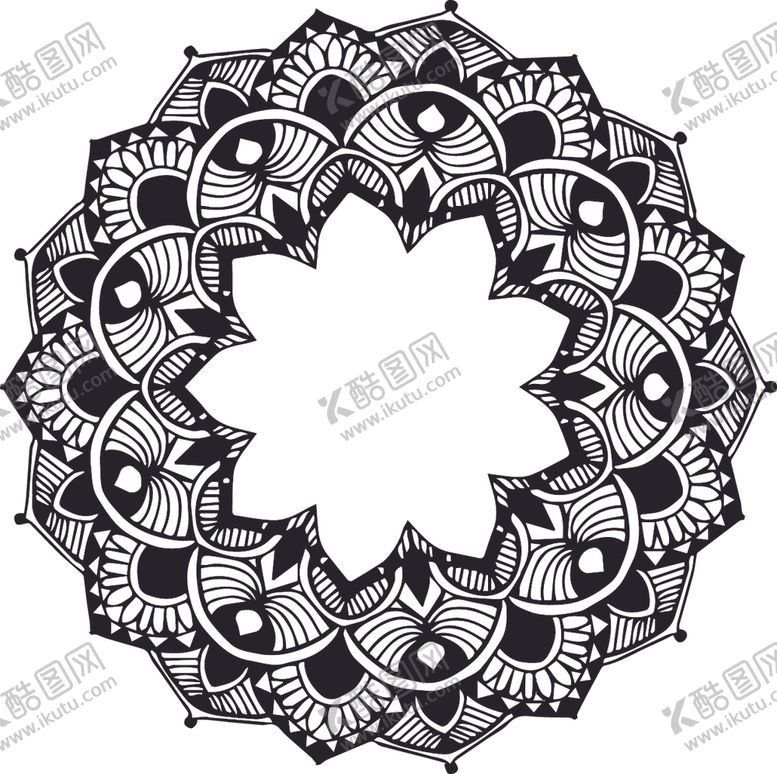 编号：99908410010535161856【酷图网】源文件下载-曼陀罗花纹