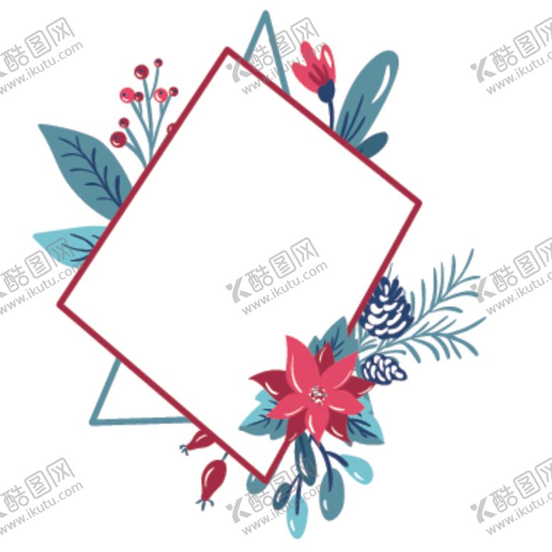 编号：54966609201714546195【酷图网】源文件下载-小清新圣诞节花圈