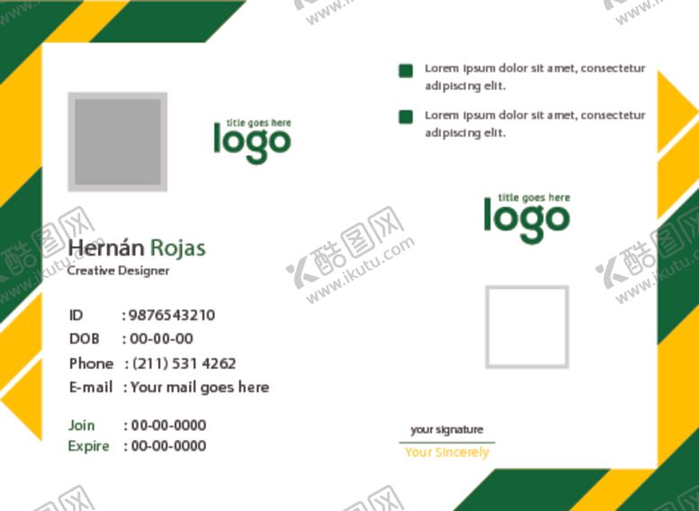 编号：71855209171253346195【酷图网】源文件下载-工作证