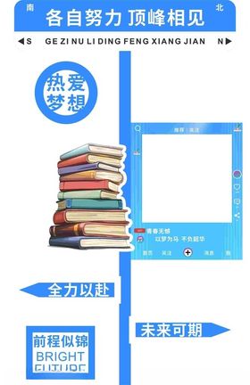 路标打卡拍照相框