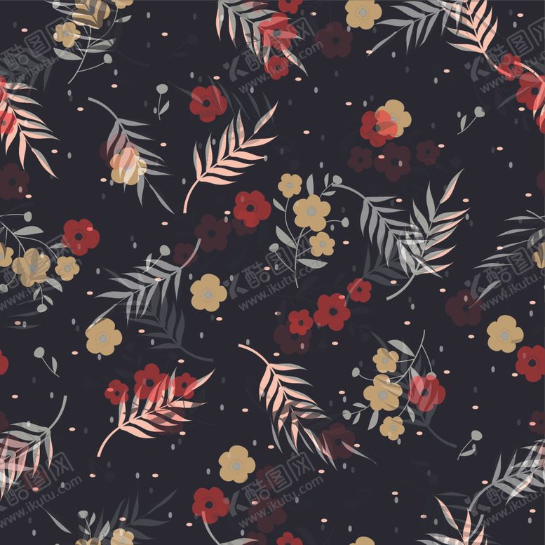 编号：94546509240631046901【酷图网】源文件下载-手绘花卉花纹