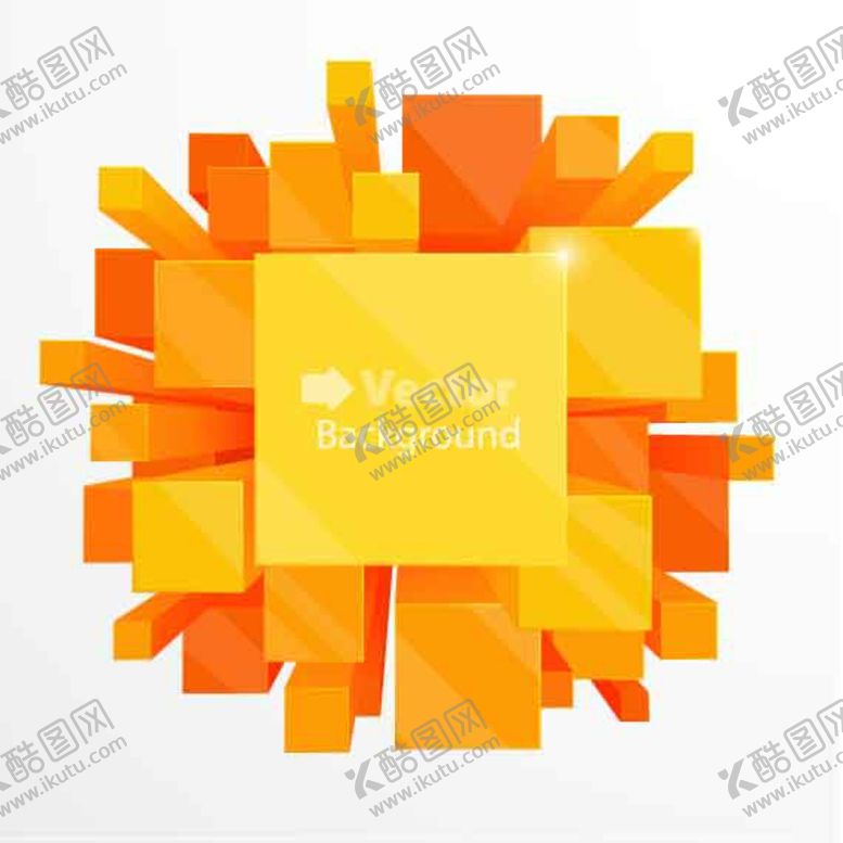 编号：19519109201017188505【酷图网】源文件下载-立体橙色方块背景凸起素材