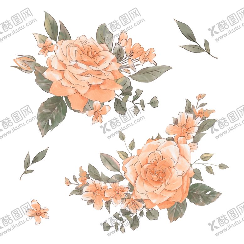 编号：26243209291010386206【酷图网】源文件下载-手绘鲜花