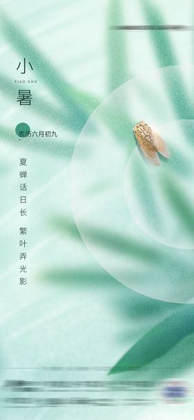 小暑海报展架画面