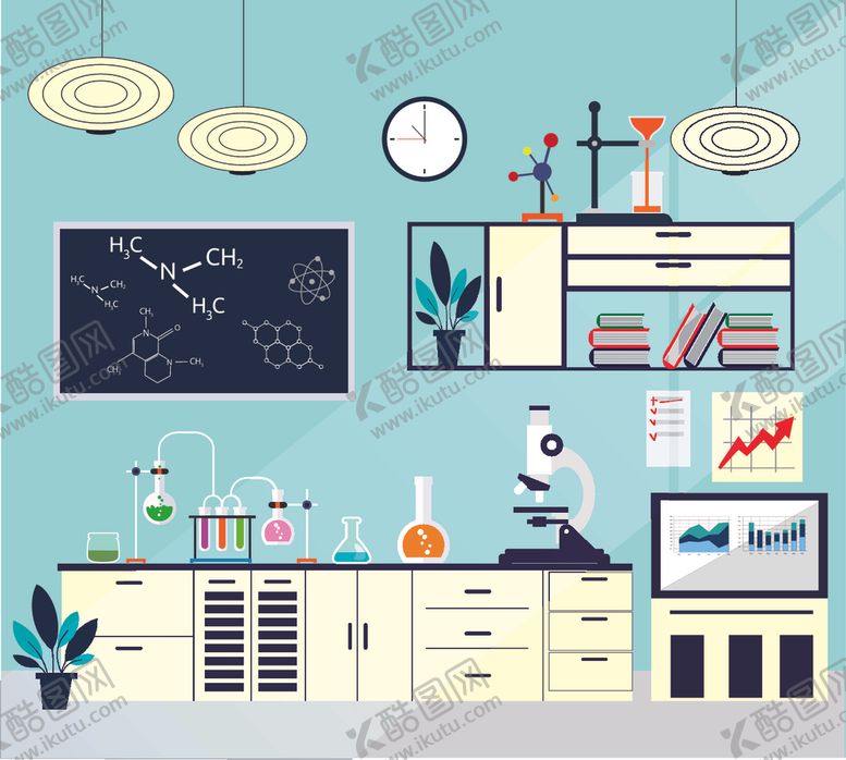 编号：44409907031805301670【酷图网】源文件下载-化学研究实验插画