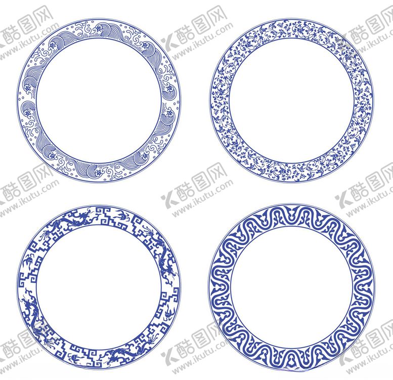 编号：54755309190800043631【酷图网】源文件下载-青花瓷花纹