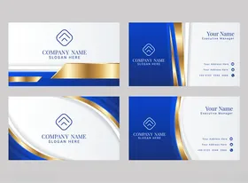 蓝色高档商务名片