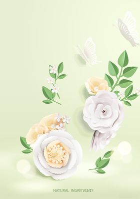 鲜花背景化妆品背景广告底图