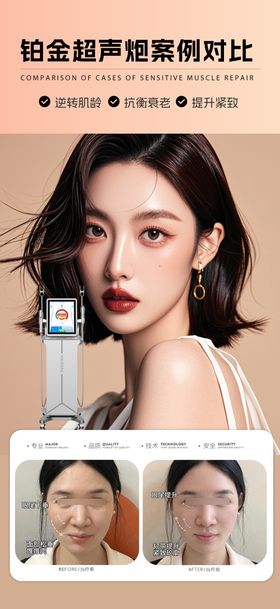 铂金超声炮抗衰案例海报