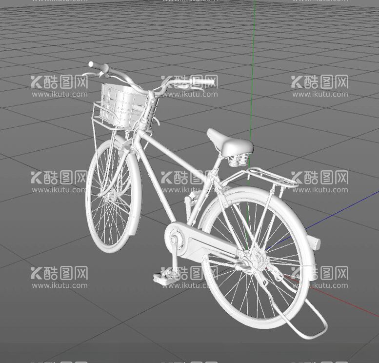 编号：20199412210827072709【酷图网】源文件下载-C4D模型自行车