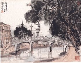 水墨山水国画风景