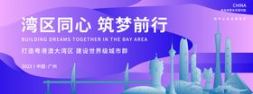 粤港澳大湾区地标共创发展大会背景板