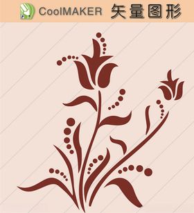 花草剪纸花草壁纸简洁手绘
