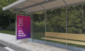 广告牌样机地铁海报模板商场